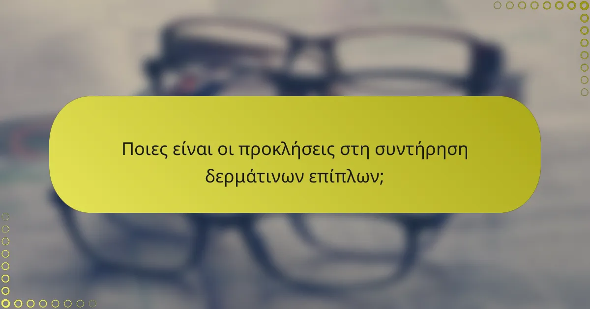 Ποιες είναι οι προκλήσεις στη συντήρηση δερμάτινων επίπλων;
